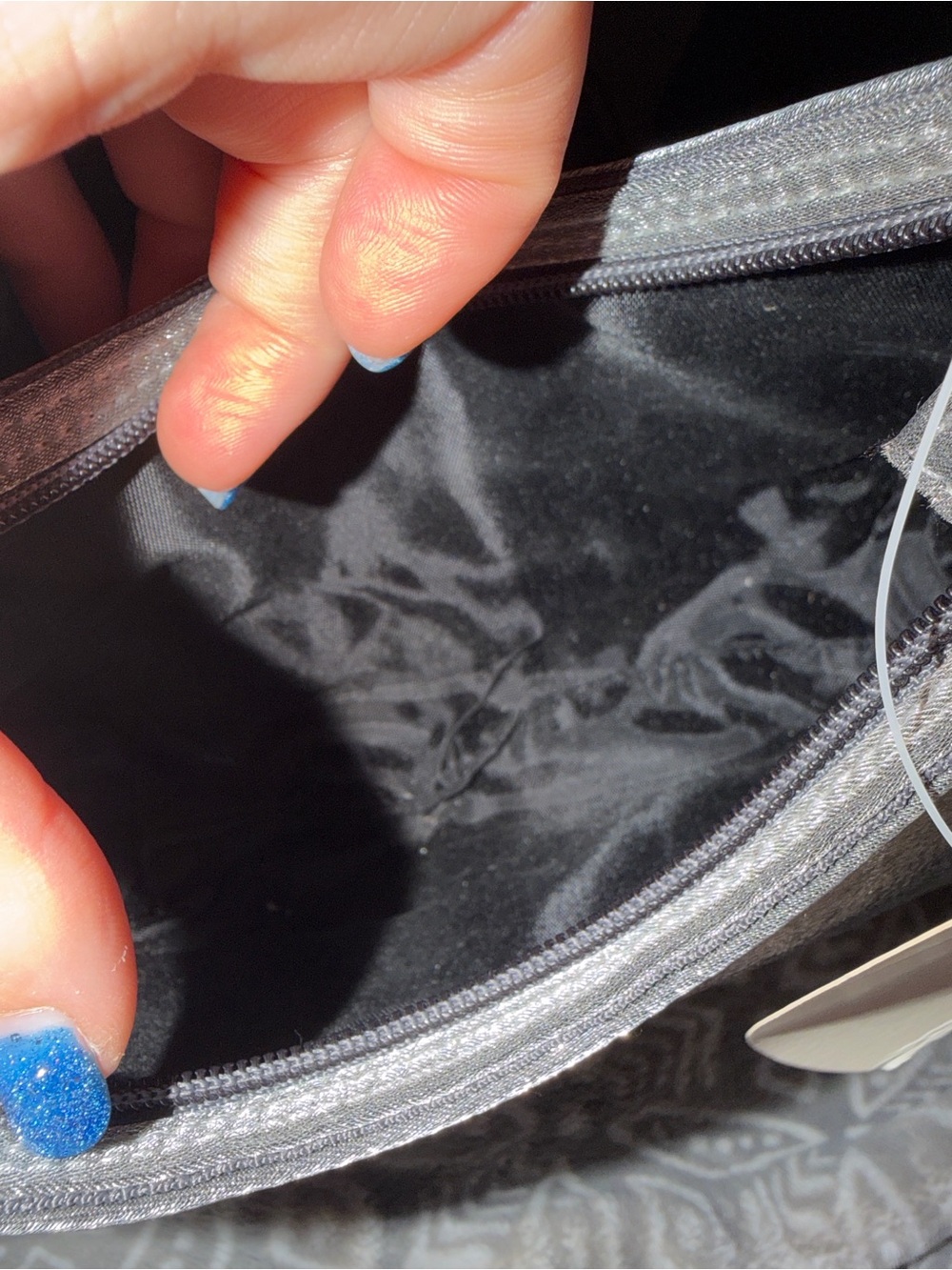 Metallic Gray Mini Hand Hobo Bag - Picture 7 of 7